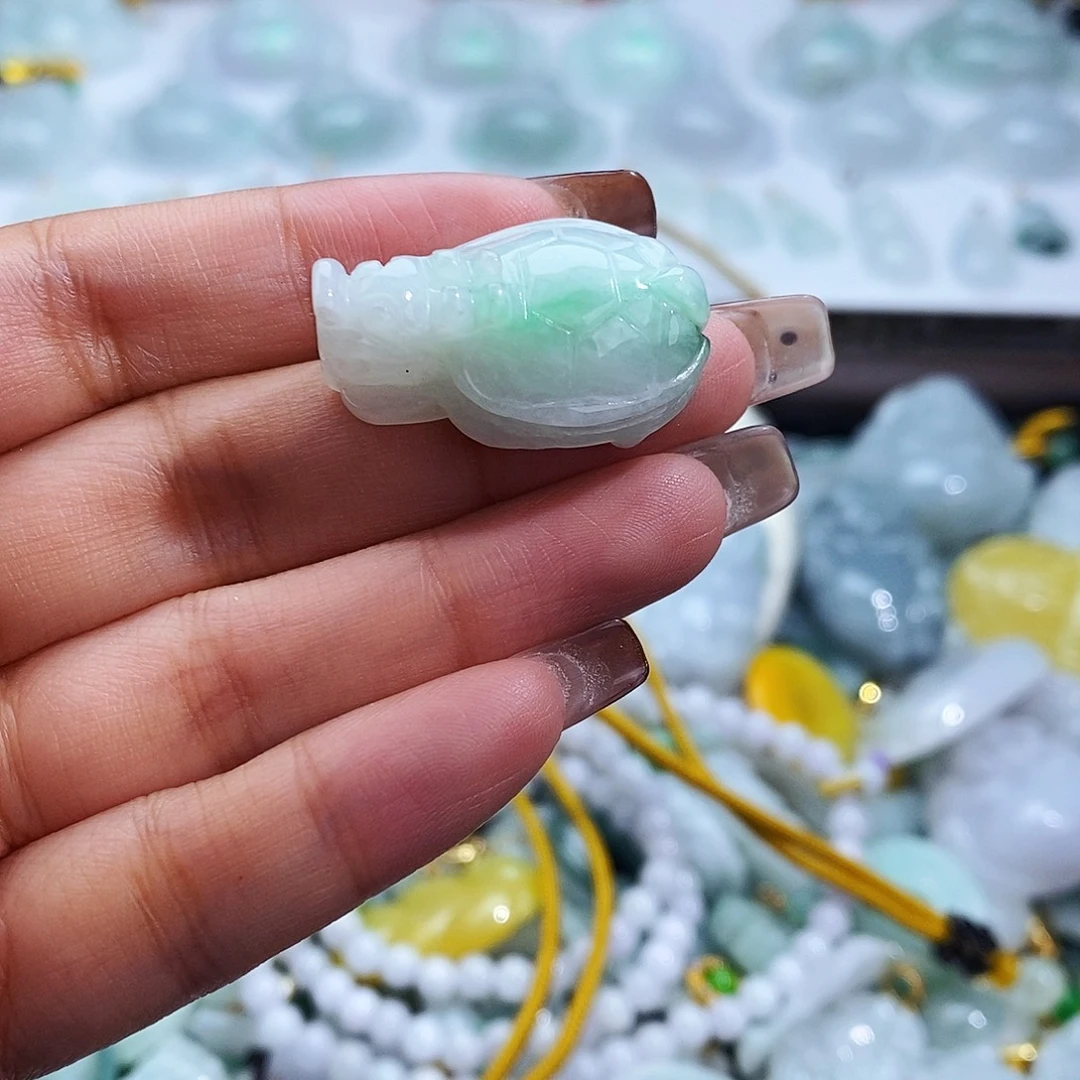 翡翠未镶嵌毛衣链7691