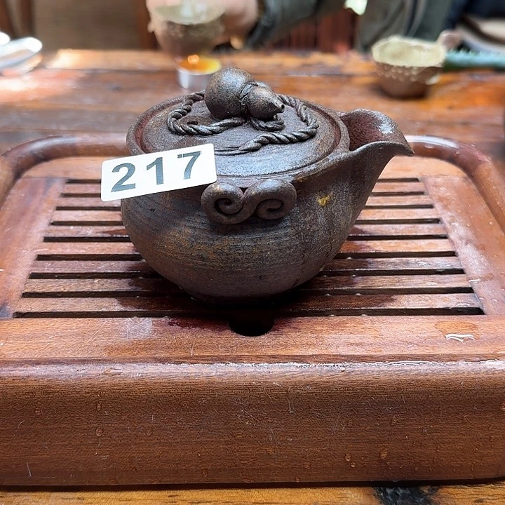 纯手工制作粗陶茶具芳*?