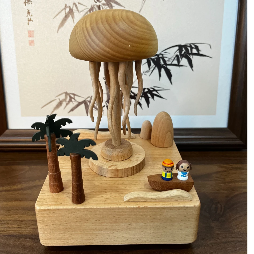 水母八音盒蓝牙音乐教师节礼物可作家居装饰与节日情侣创意礼物