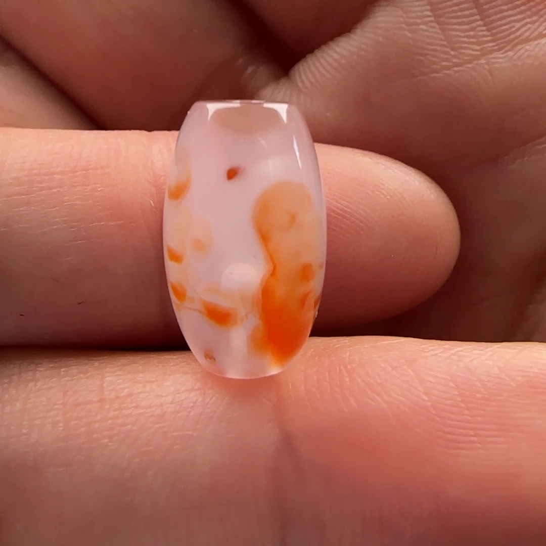 南红玛瑙桶珠9.1×15.4未镶嵌