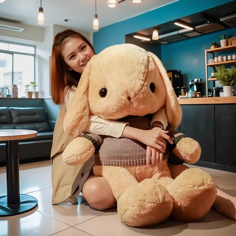 正版兔子玩偶垂耳兔毛绒玩具兔兔睡觉抱枕女生床上可爱大号布娃娃
