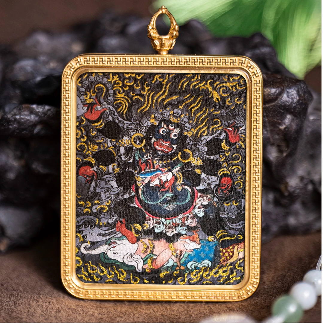 【32】大黑天【守护】【驱邪】【财富】【勇敢】【智慧】【健康】【权利】唐卡吊坠