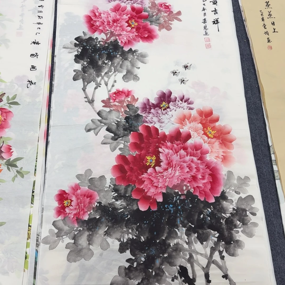 国画140×70手绘画画画