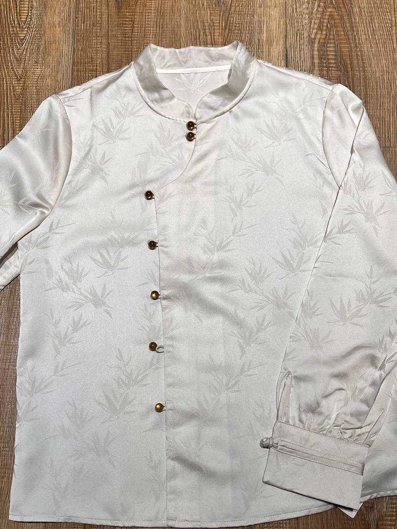 锦丝院断码【白竹】秋季新中式气质白月光系轻奢衬衫SYC67180960