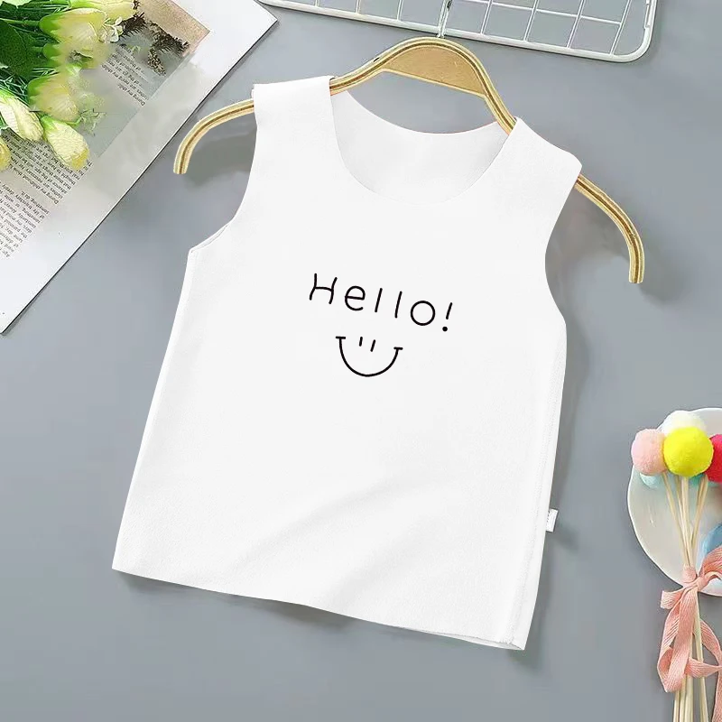 儿童冬天保暖新款背心女童内穿薄款宝宝小坎肩卡通糖果色童装上衣