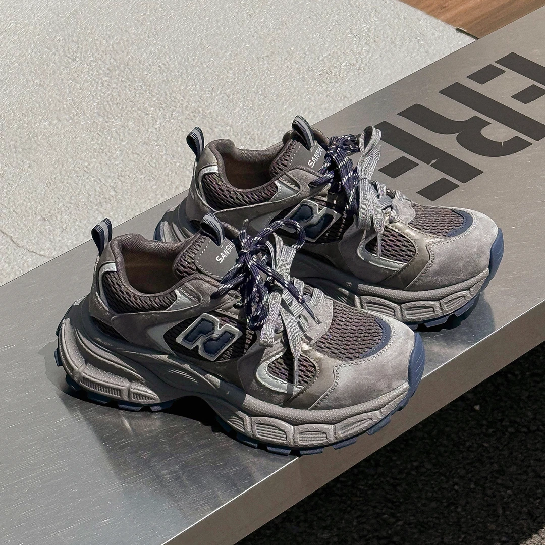 复古风N字老爹鞋女2025新款显脚小厚底增高运动鞋休闲百搭跑步鞋