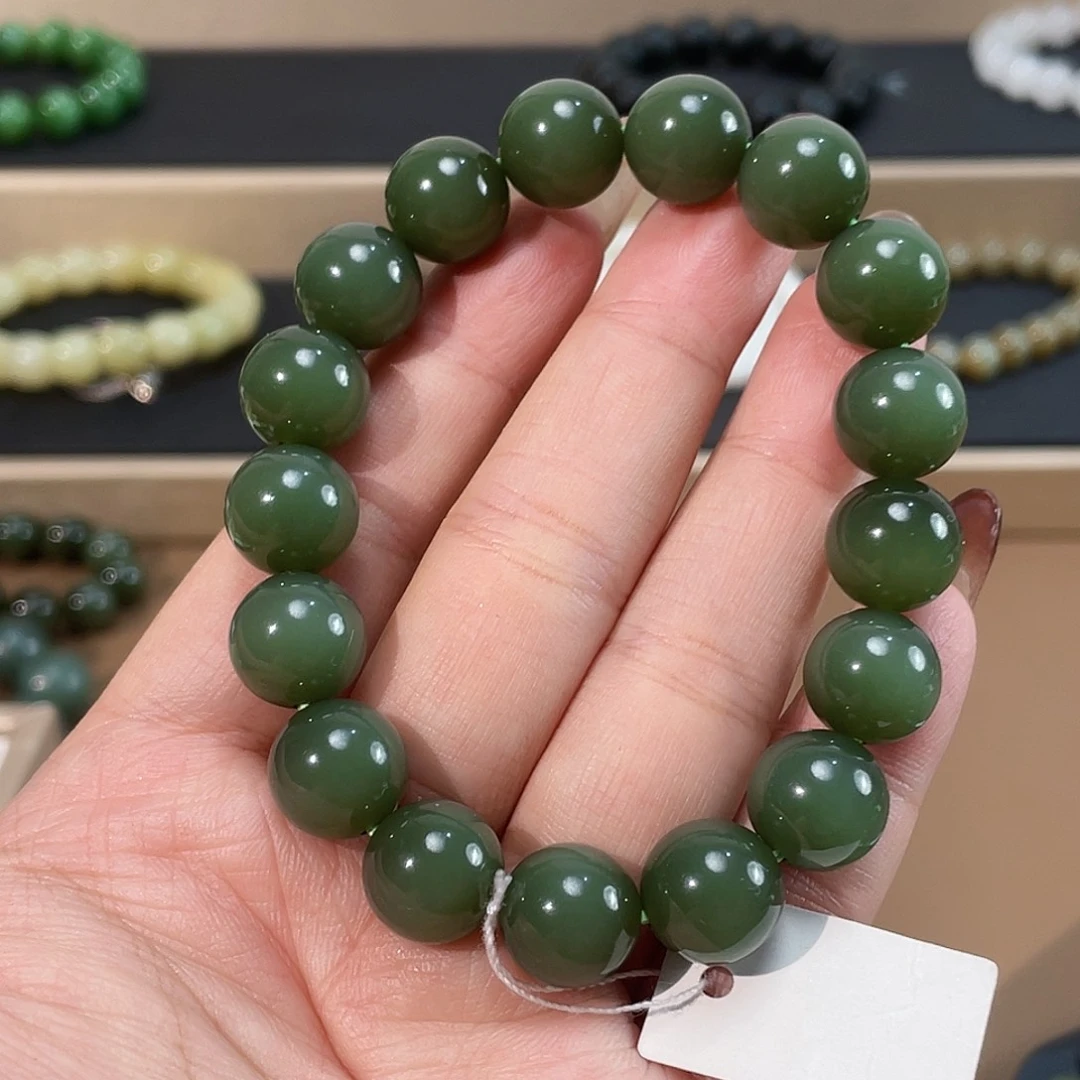 和田玉（碧玉）手链未镶嵌12