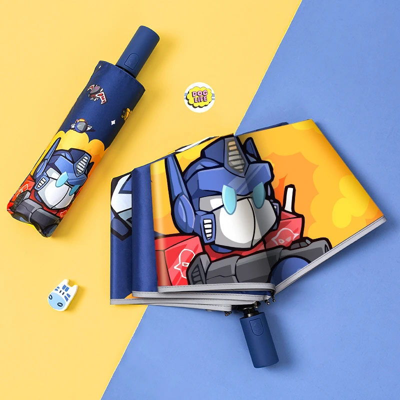 安全防回弹儿童雨伞女孩小学生上学专用男童晴雨两用折叠全自动伞