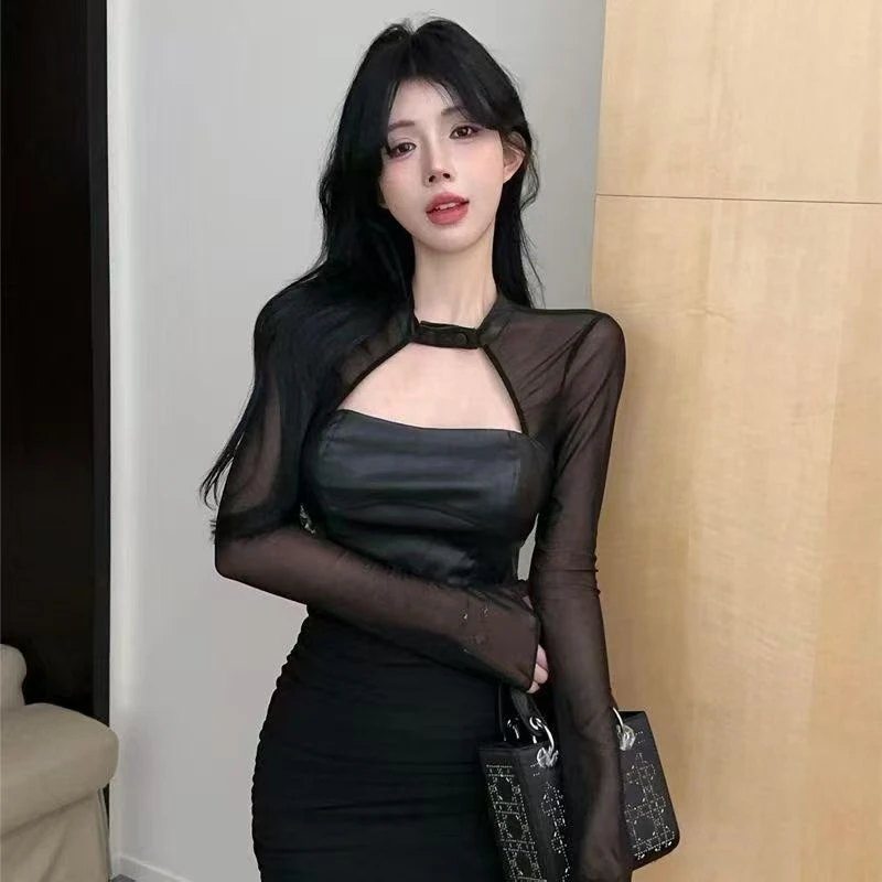 （羞羞大码）时尚辣妹风纯欲气质名媛显瘦上衣883