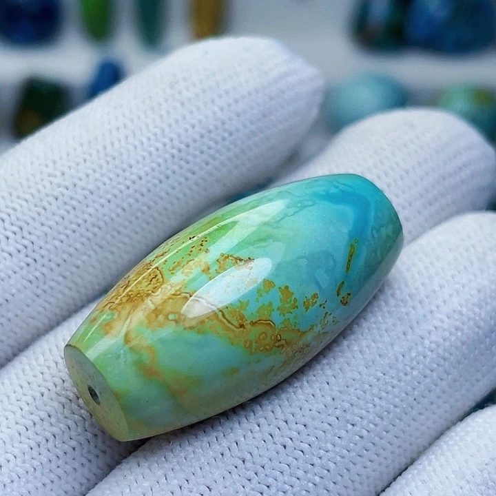 未镶嵌绿松石桶珠