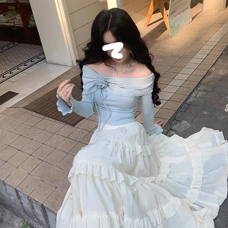 【6533桃】大码女装胖mm温柔风花朵针织衫女打底衫甜美小衫上衣