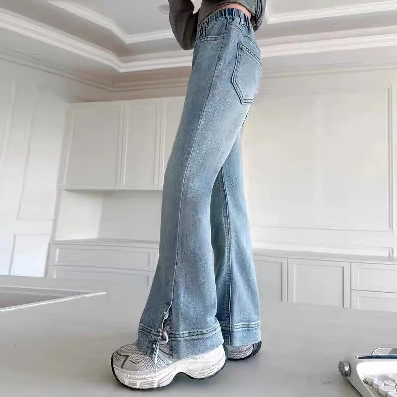 春秋款女童喇叭牛仔裤322
