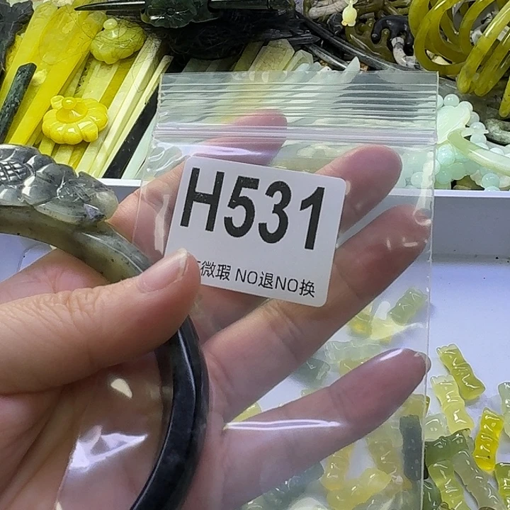 奶***姐蛇纹石玉合金发饰