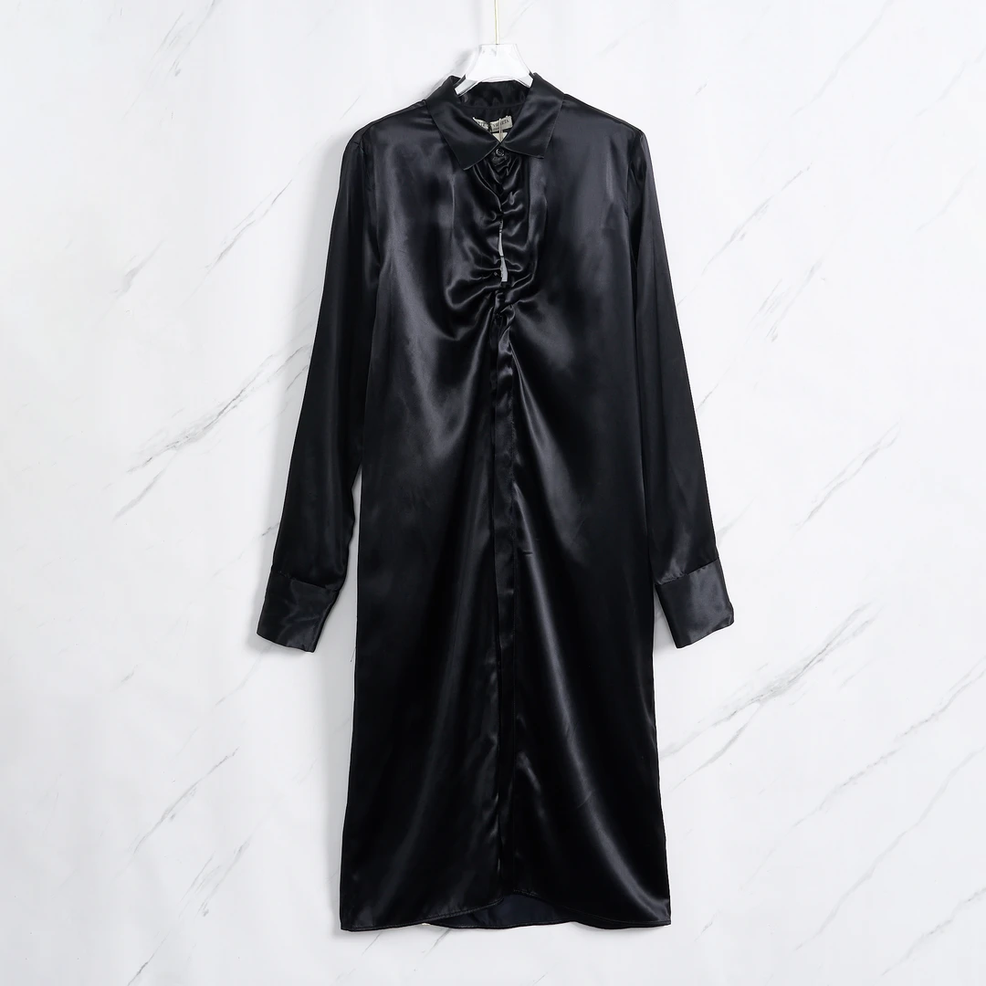 全新未使用/Bottega Veneta女士绸缎质感连衣裙BVGU00521