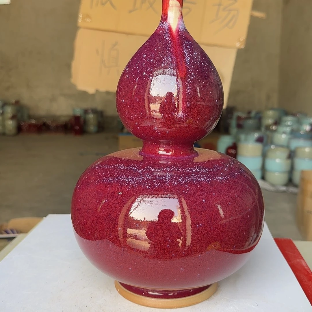 摆件陶郑家钧窑摆件微