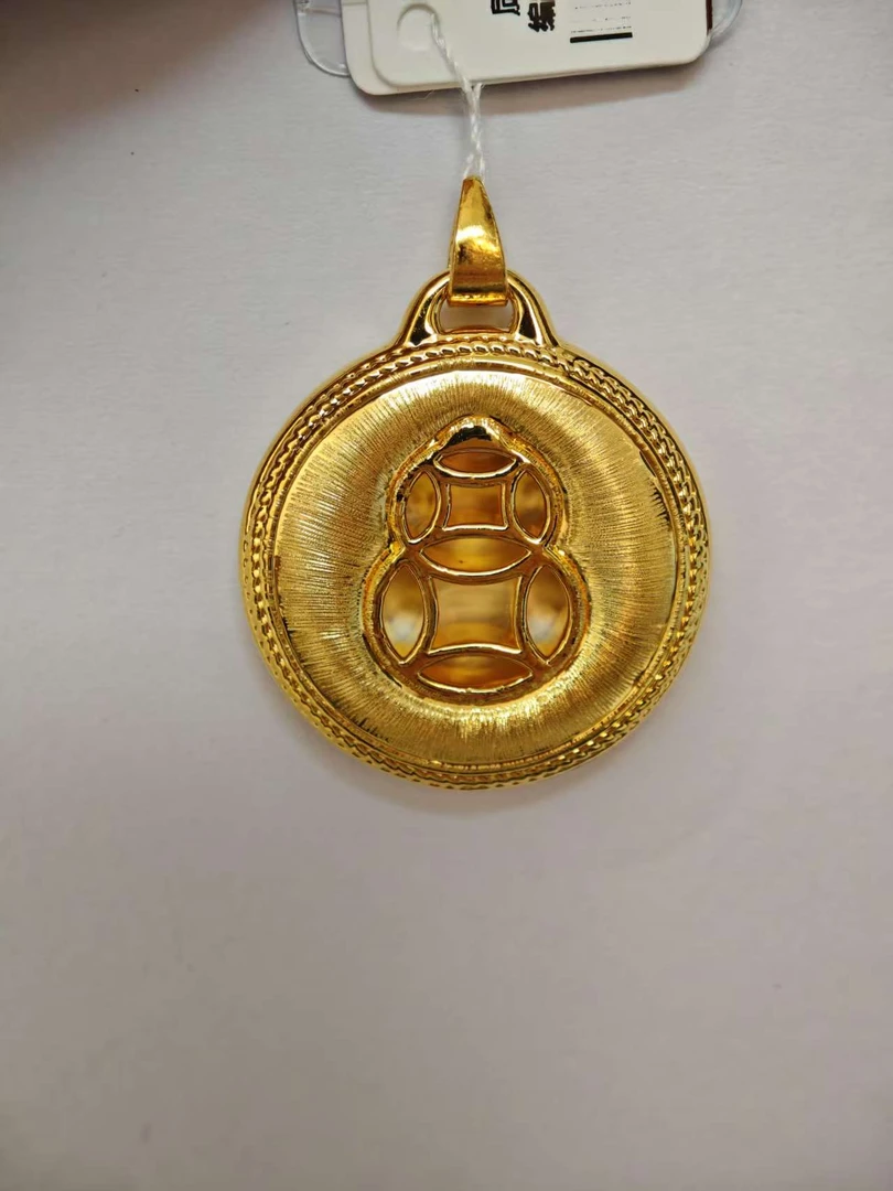 2老庙足金拉丝双铜钱