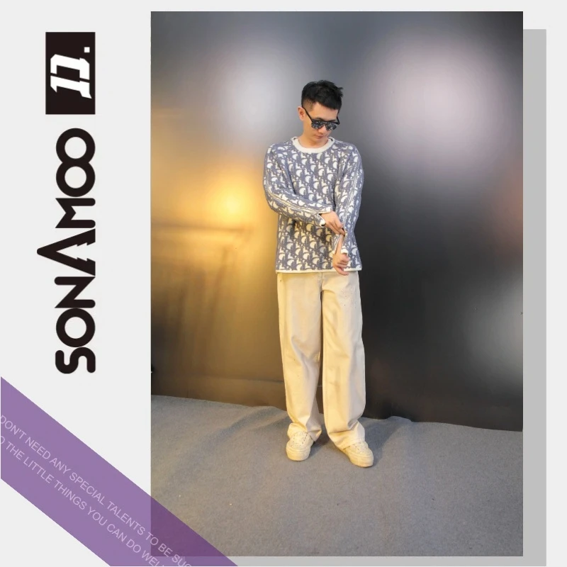 【小桃】sonAmoo定制满身提花毛衣秋冬长袖保暖加厚时尚设计4