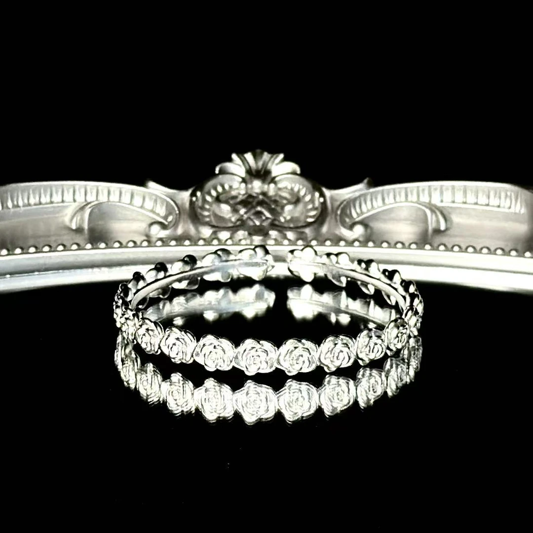 合金手链 SP020-玫瑰花手镯（无礼盒）