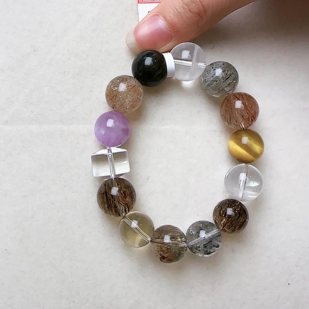 水晶手链未镶嵌c***！大气上档次