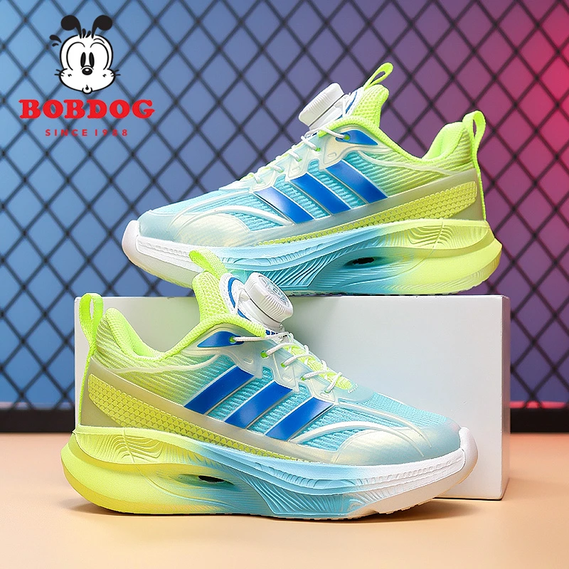 巴布豆男童2025秋季新款学生透气运动鞋儿童网面中大童男孩防滑