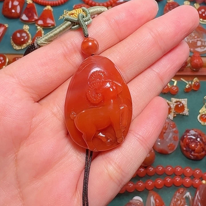 南红玛瑙未镶嵌吊坠