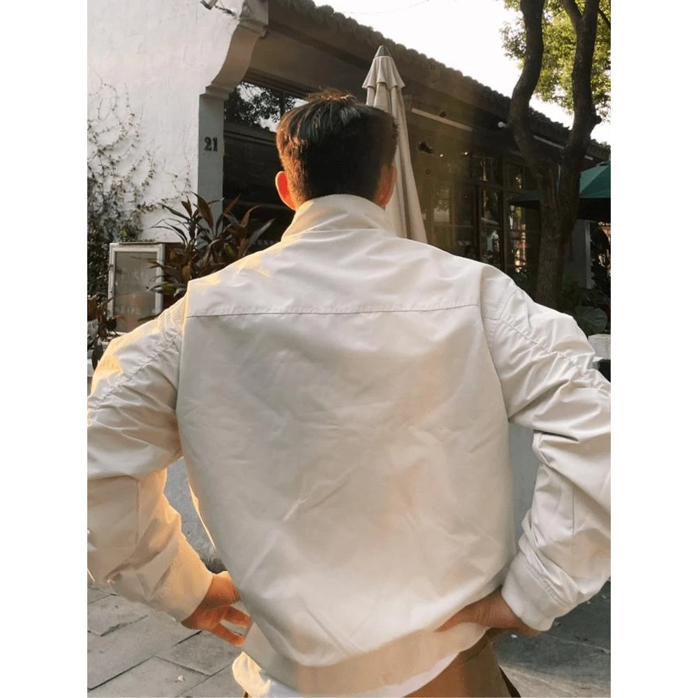 【高品质】美式三防立领飞行员夹克外套男秋季痞帅硬汉风短款棒球服