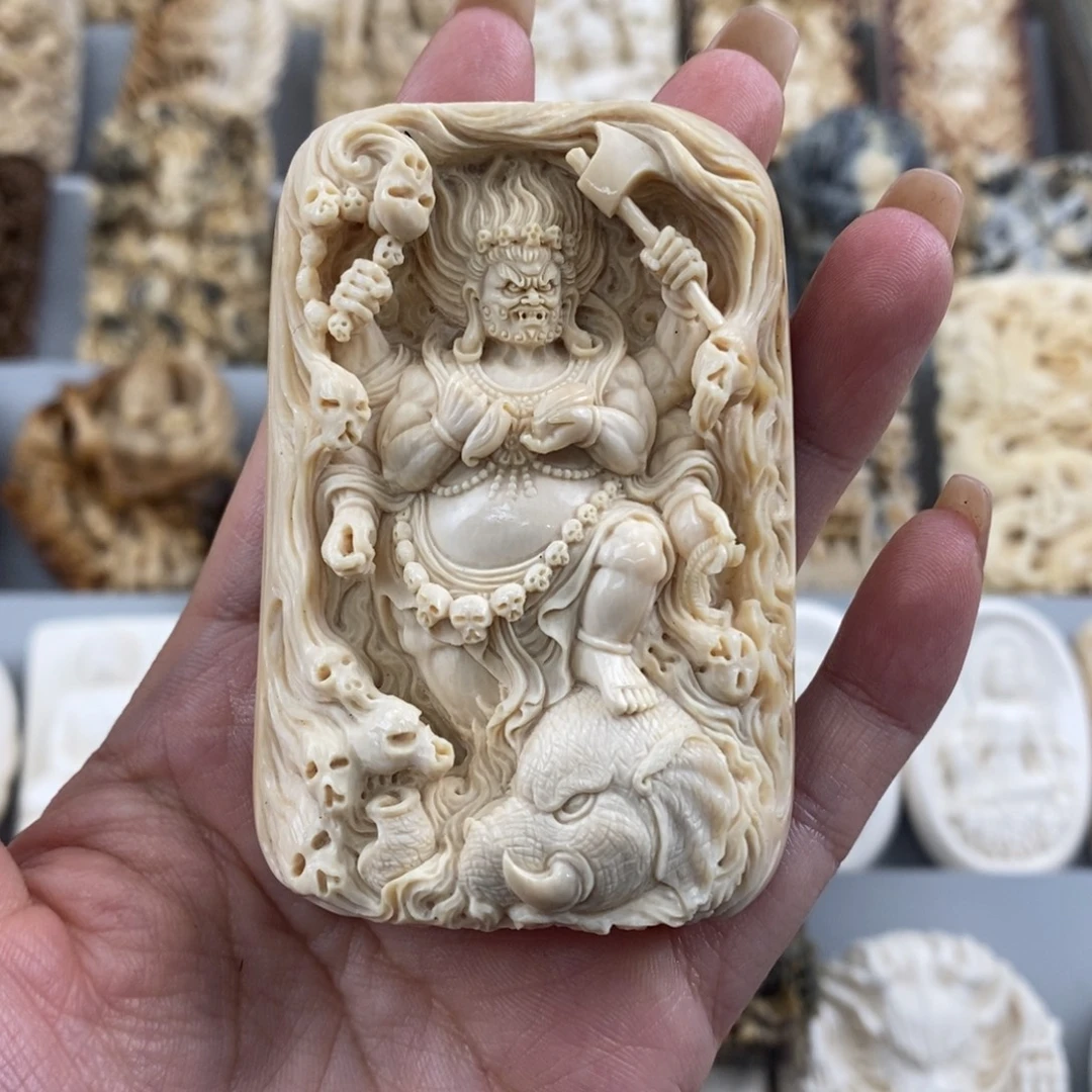 牵***街吊坠猛犸象牙大黑天