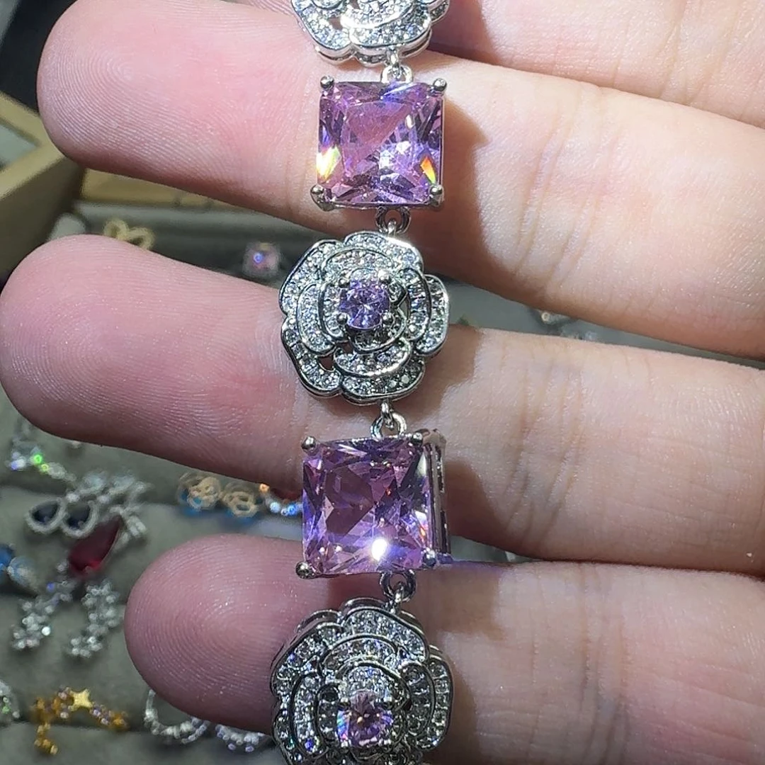 托帕石戒指银S925镶嵌