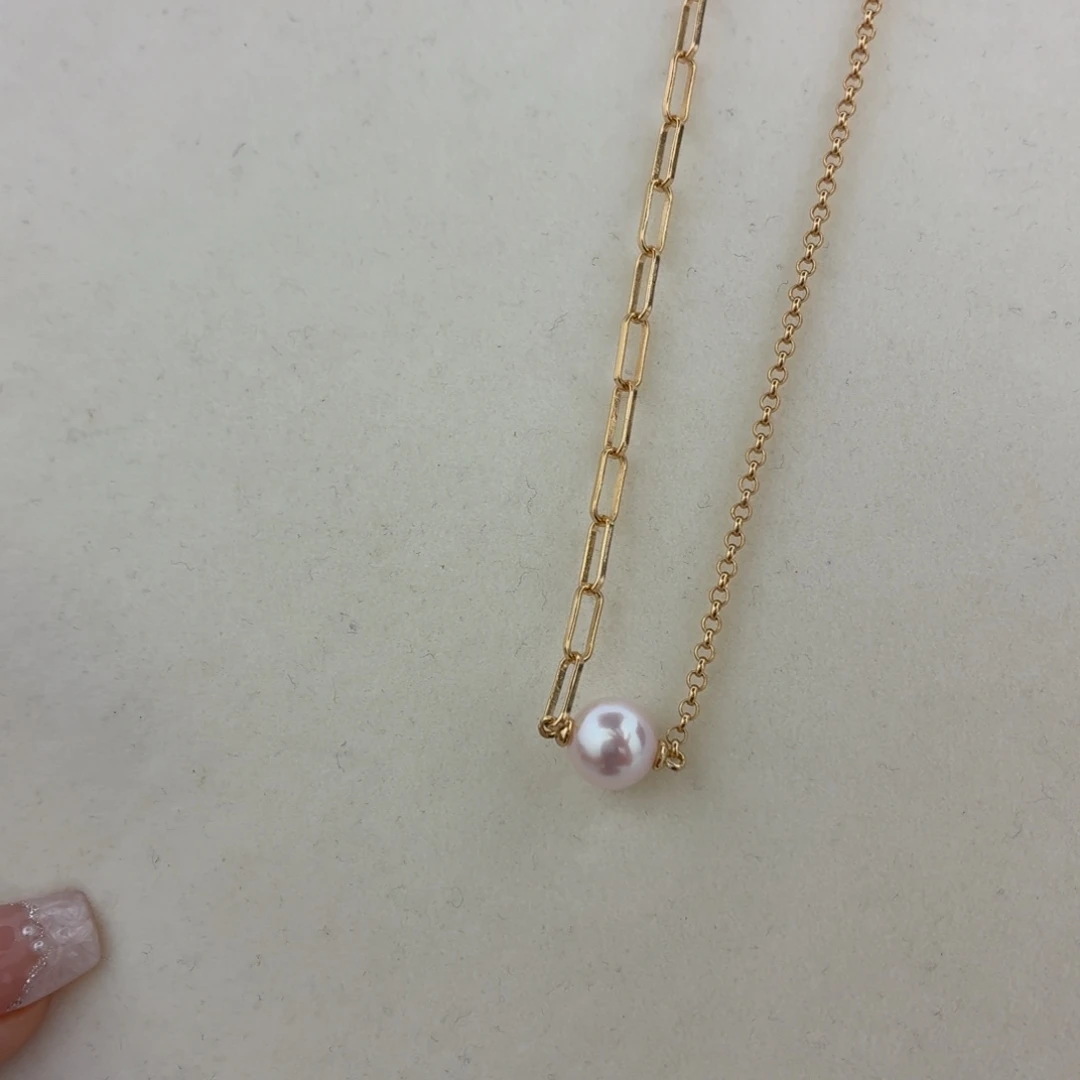 银S925镶嵌颈饰海水珍珠