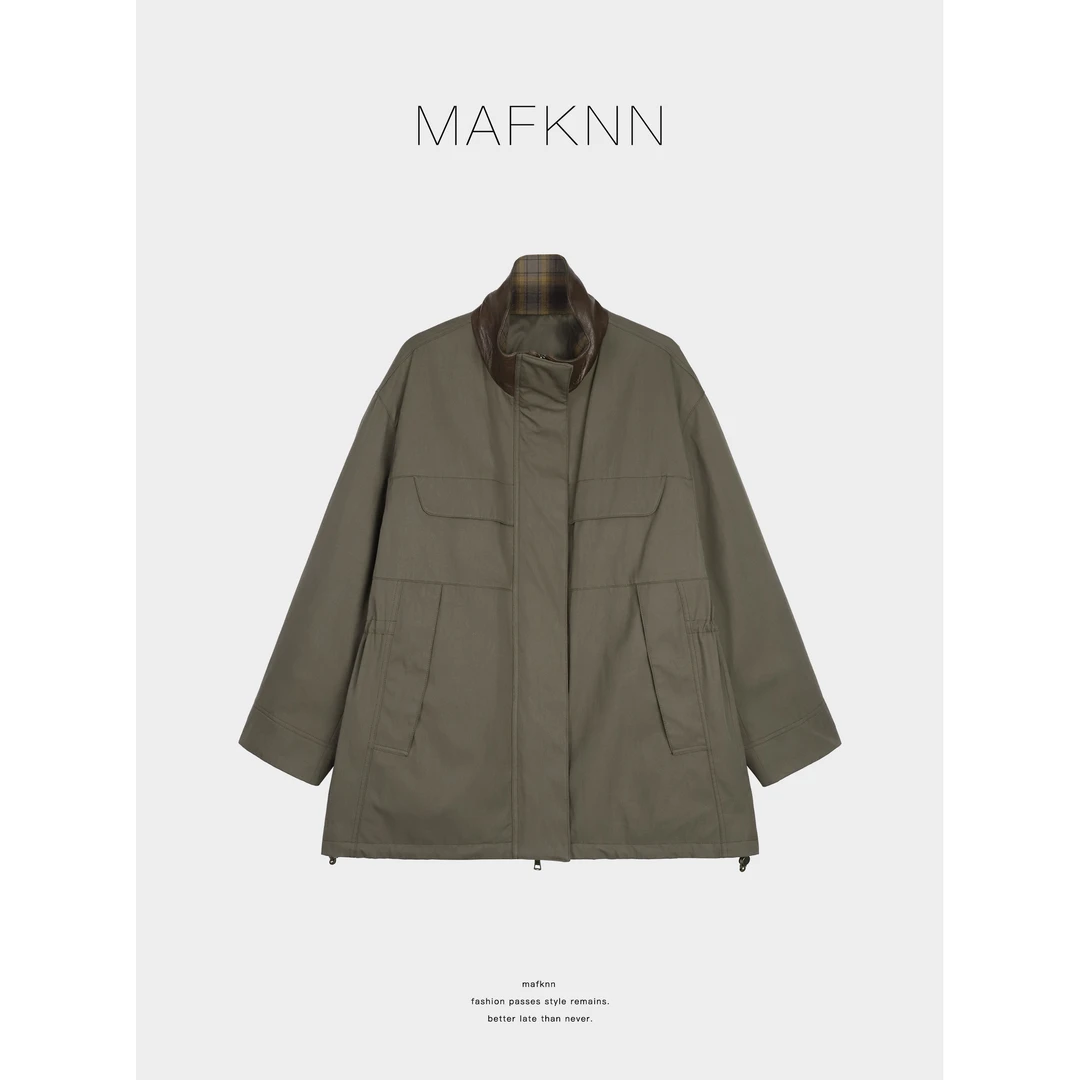 MAFKNN/玛肯时尚休闲简约纯色百搭保暖舒适羽绒服MK13364