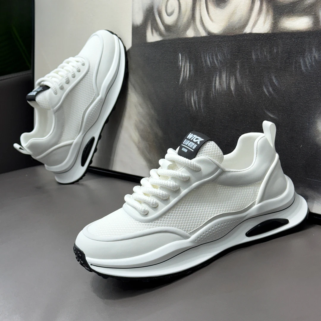 法莎尼亚男鞋小白鞋潮流软底运动休闲鞋男士低帮阿甘板鞋轻奢