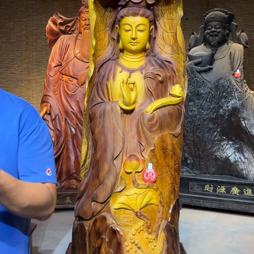 诸***司香樟木香樟木材质南海观音248 76 66《不上楼不入户》