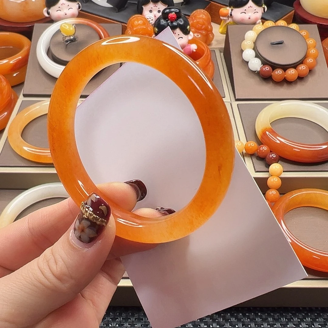 石英质玉（黄龙玉）未镶嵌手镯