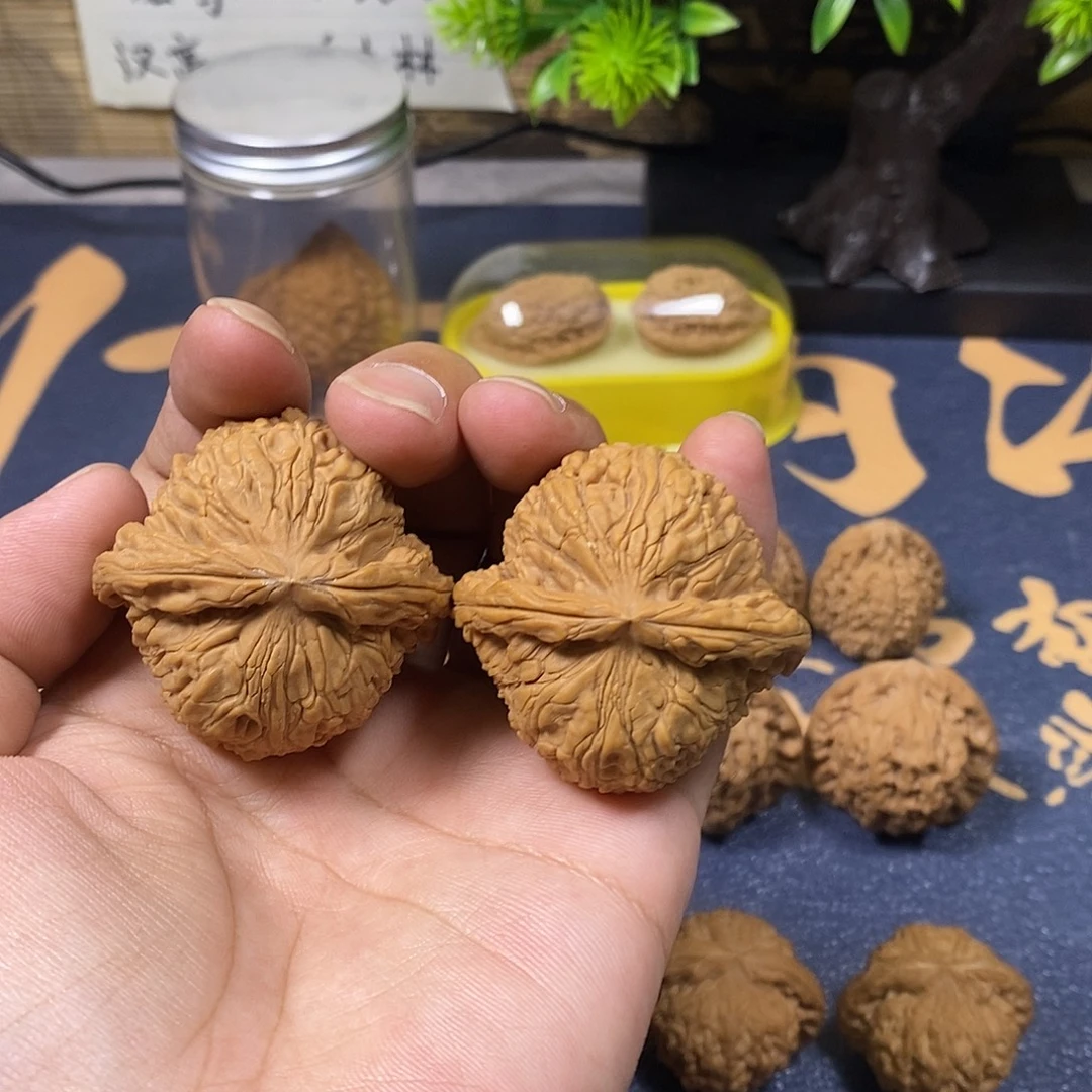 核桃46尺全品无修南将石，天然矮桩球体，111号