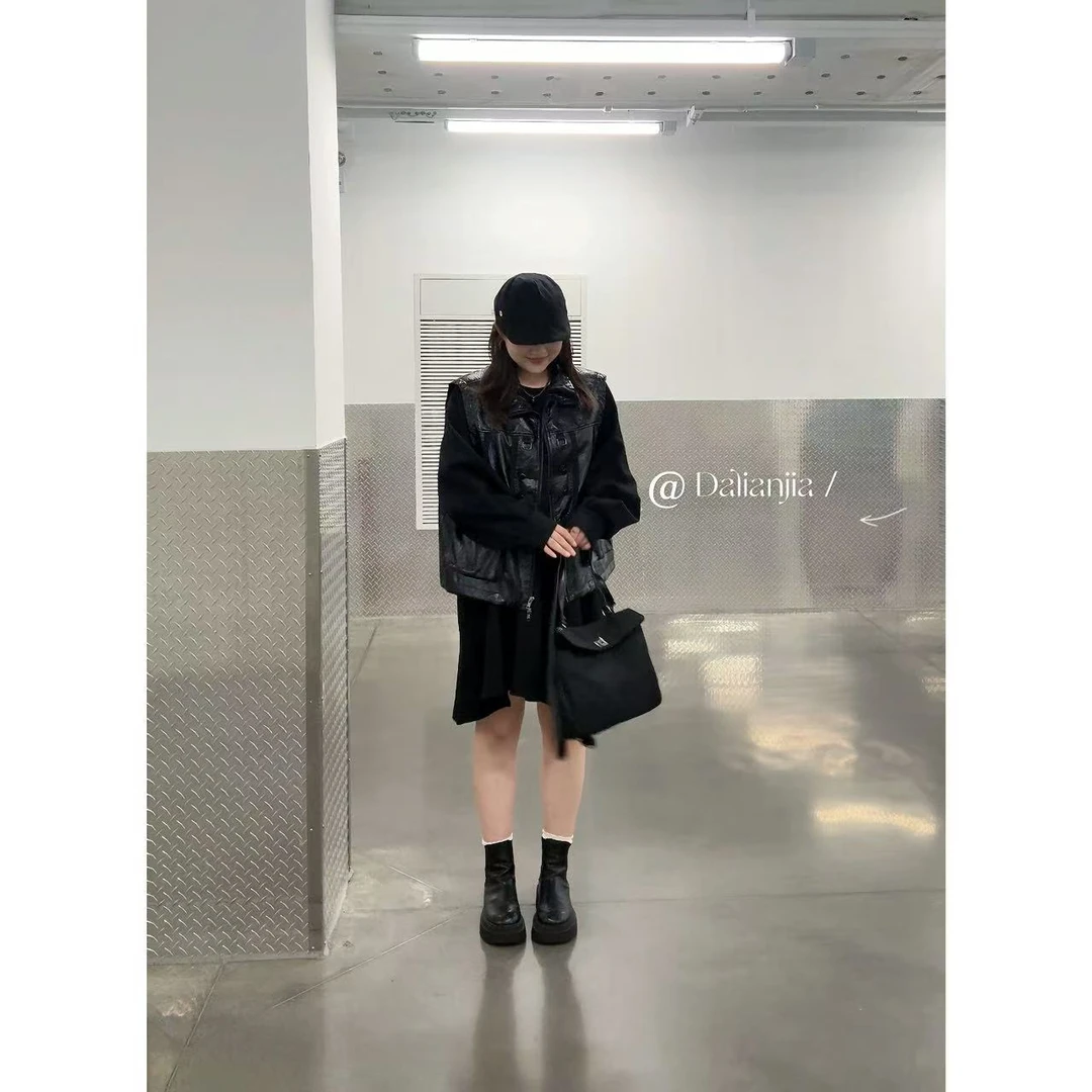 晶咕佳佳【迷失秋日】纯色长短两个版本打底鱼尾连衣裙显瘦百搭时尚