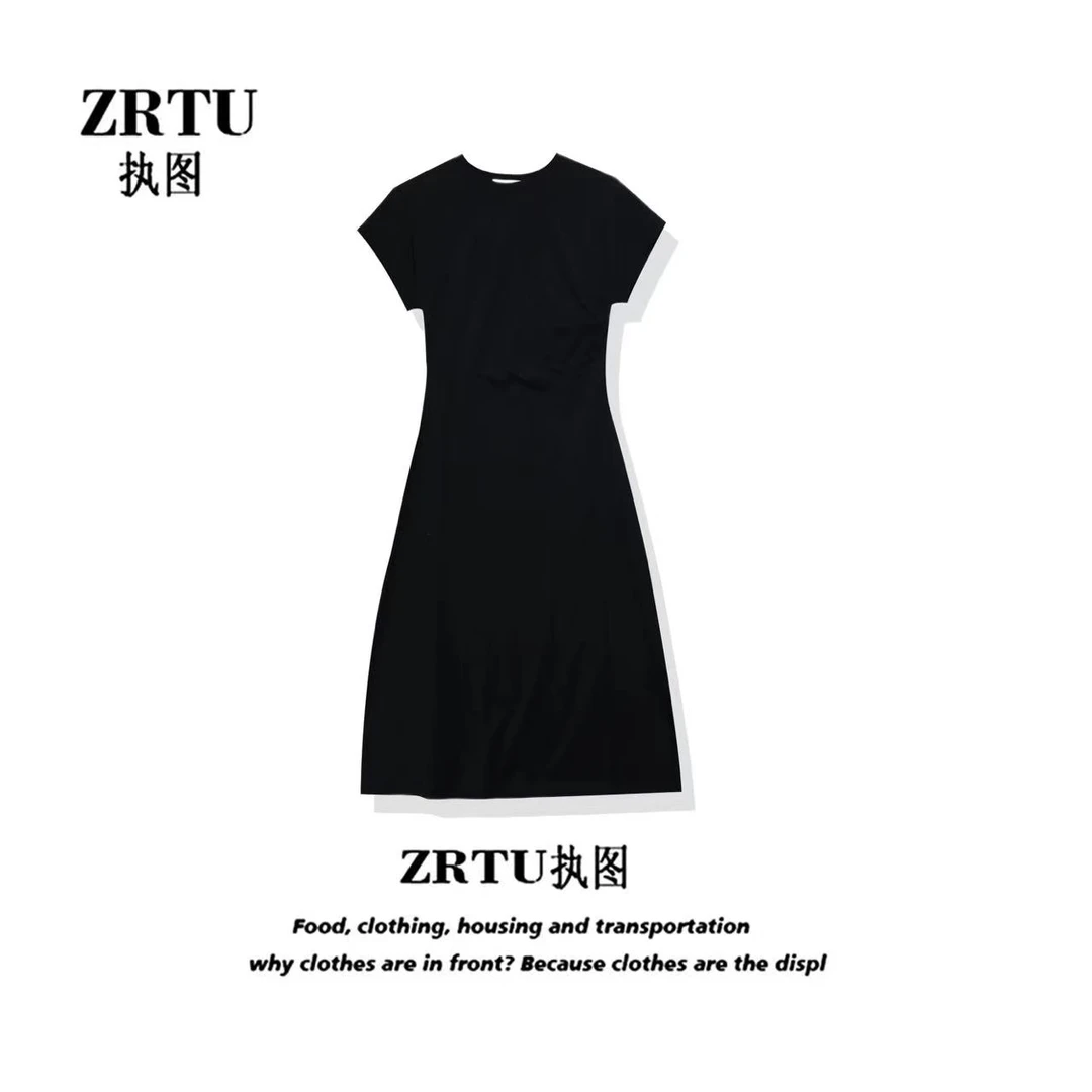 ZRTU 2024春夏新款显瘦气质时尚休闲夏季简约连衣裙