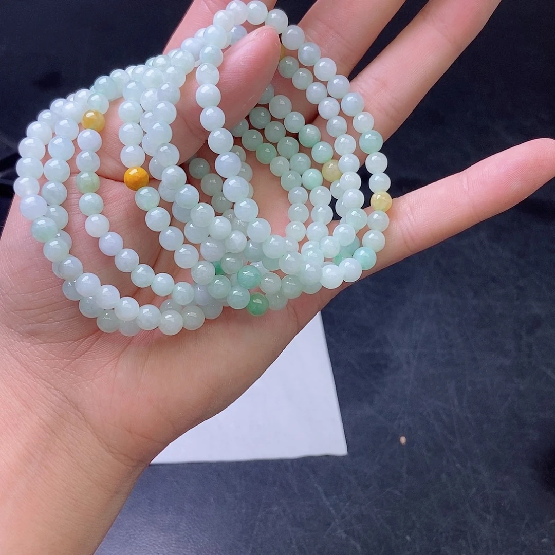 翡翠未镶嵌手链天然多样性发一