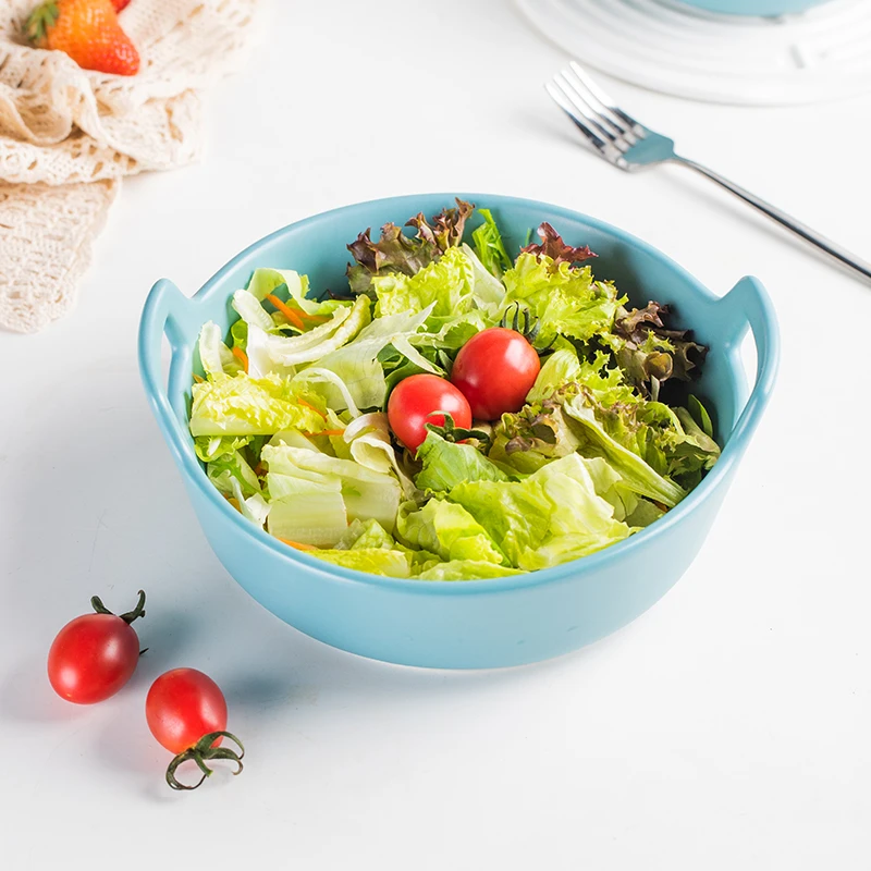 【宠粉福利】顺祥色釉6.5英寸双耳烤碗家用陶瓷网红双耳碗