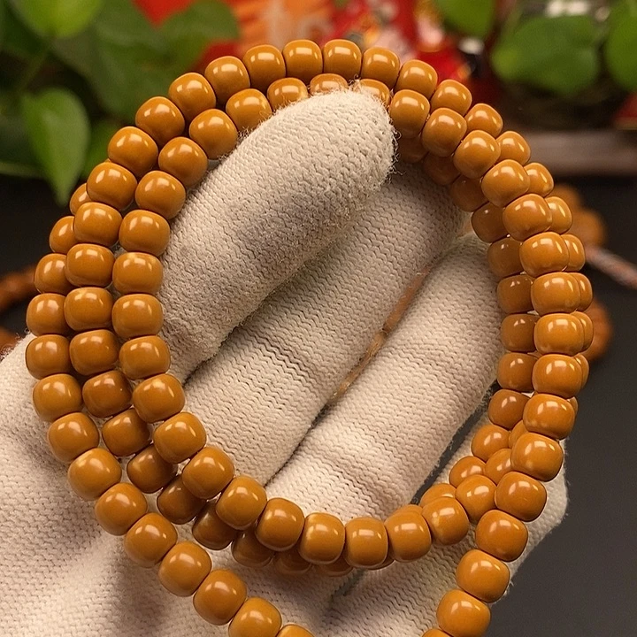 橄榄核手串6.3老挝核尖极限弧108微漏白