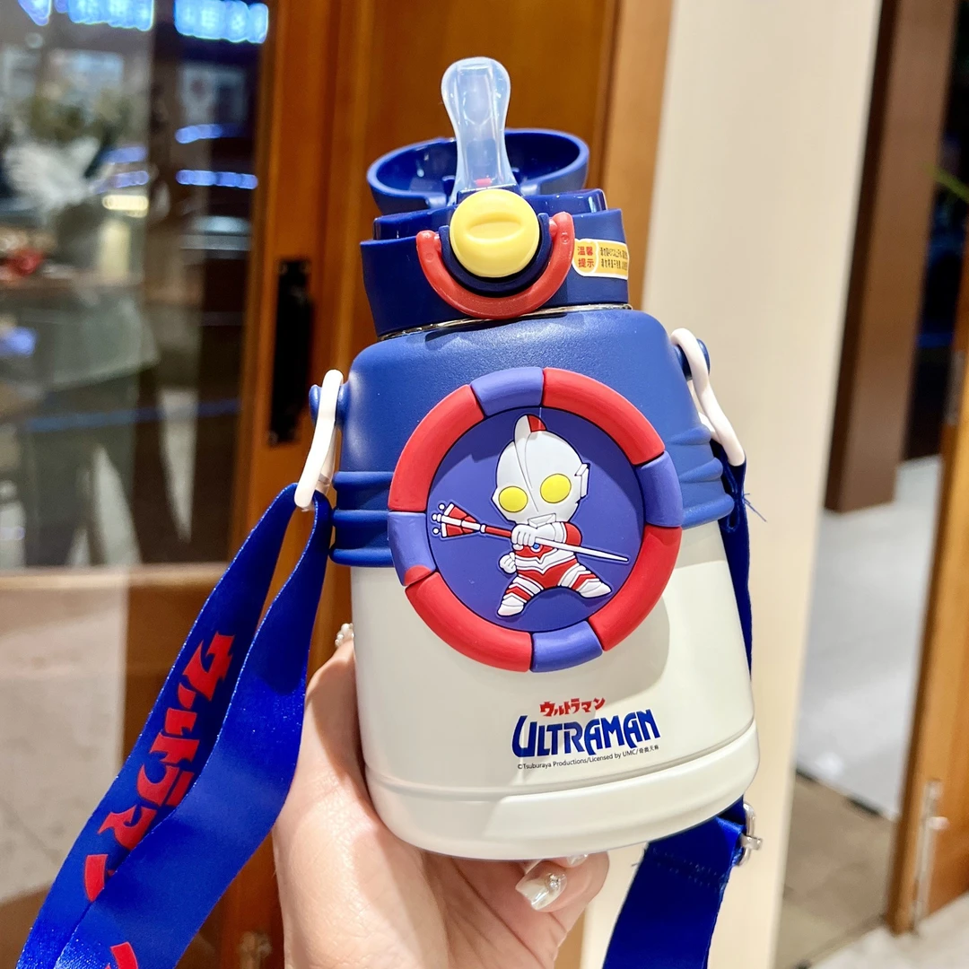 保温水杯男孩宝宝水壶上学专用吸管杯子防摔316食品级