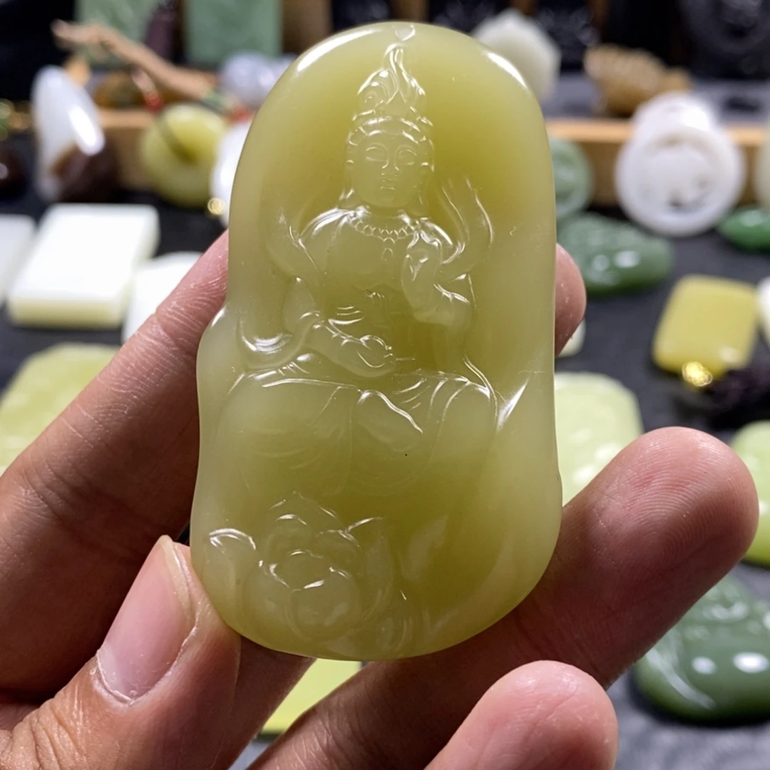 和田玉（青白玉）未镶嵌吊坠(赠链)