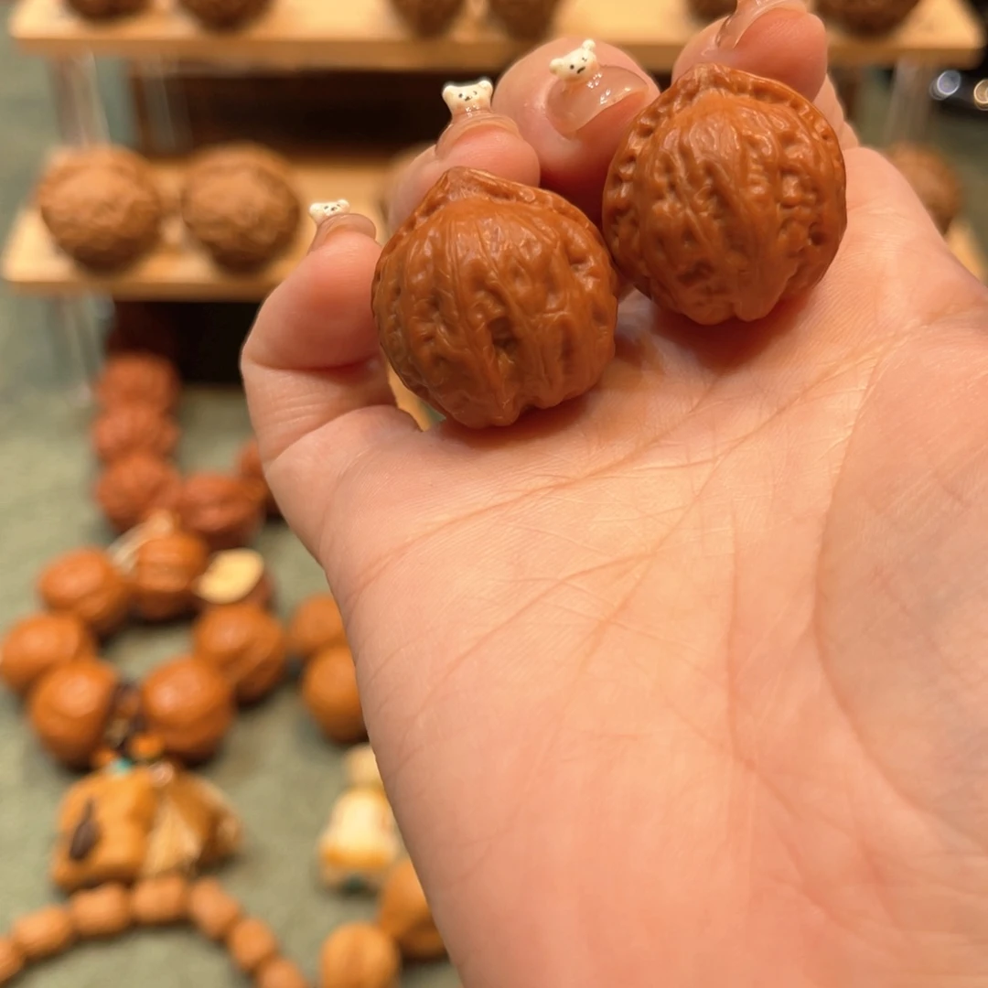 把件桃核龙筋小八棱