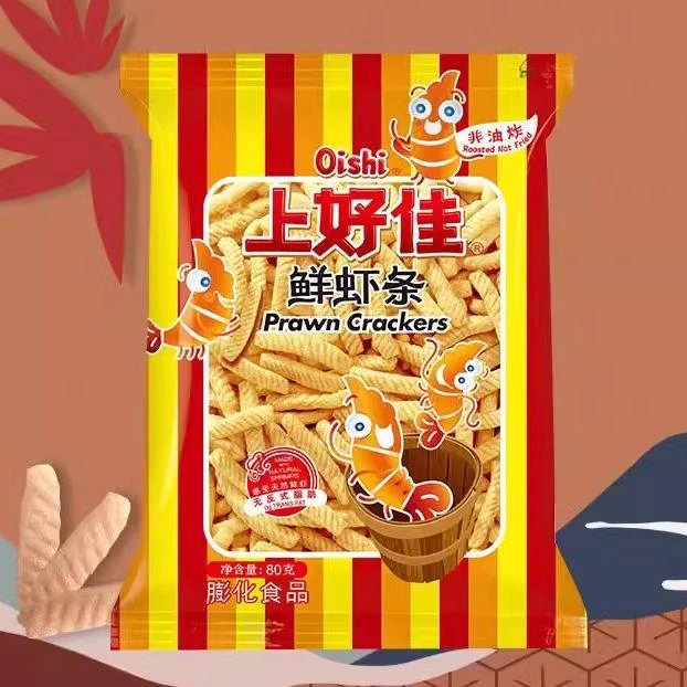 上好佳鲜虾条80g大袋装非油炸8090儿时怀旧膨化零食休闲食品小吃