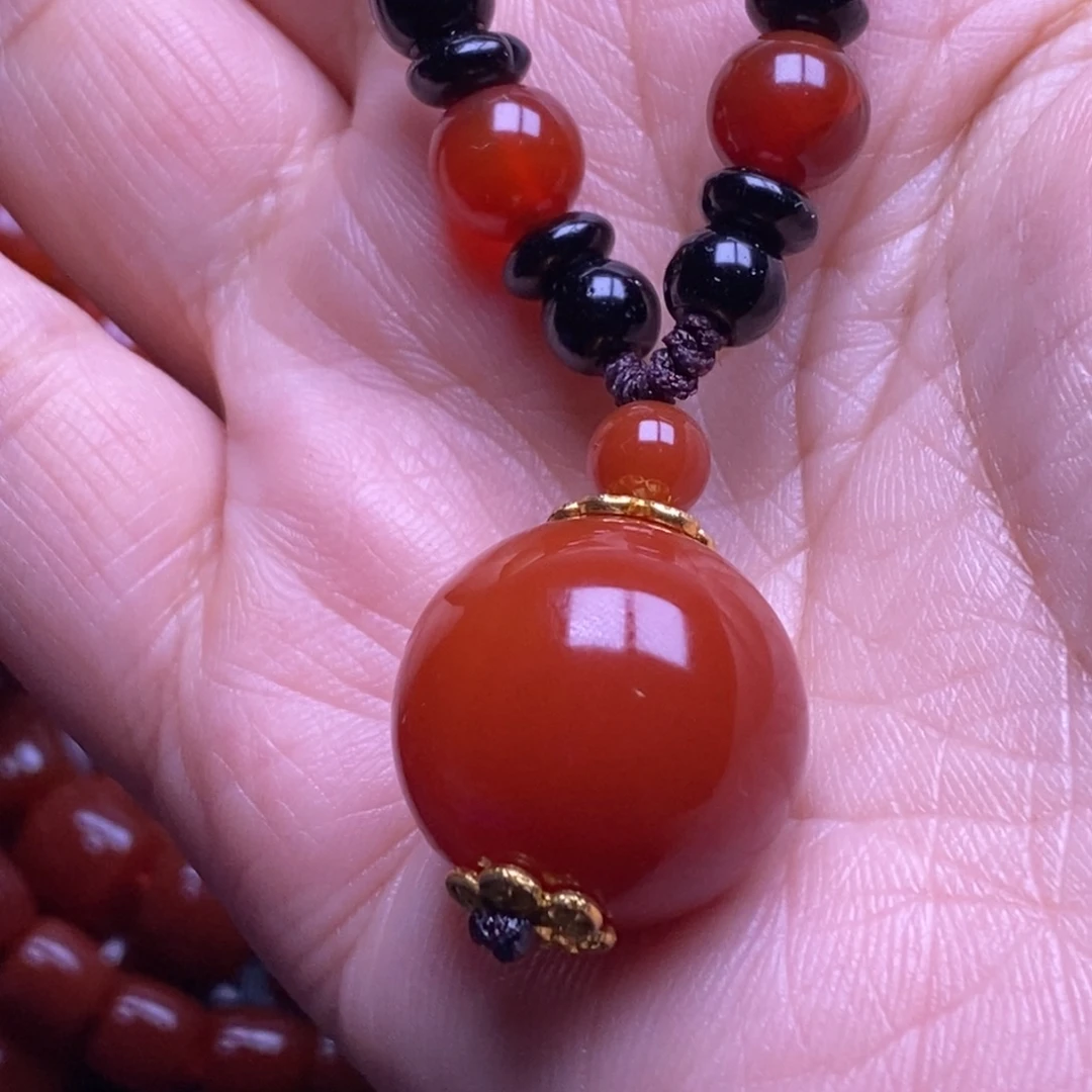 南红玛瑙未镶嵌单珠卡20