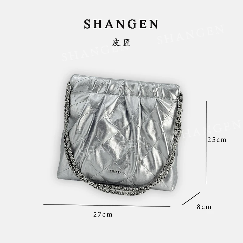 【尚恩CC】QYX-81445-银色-轻奢时尚女士新款单肩斜挎包