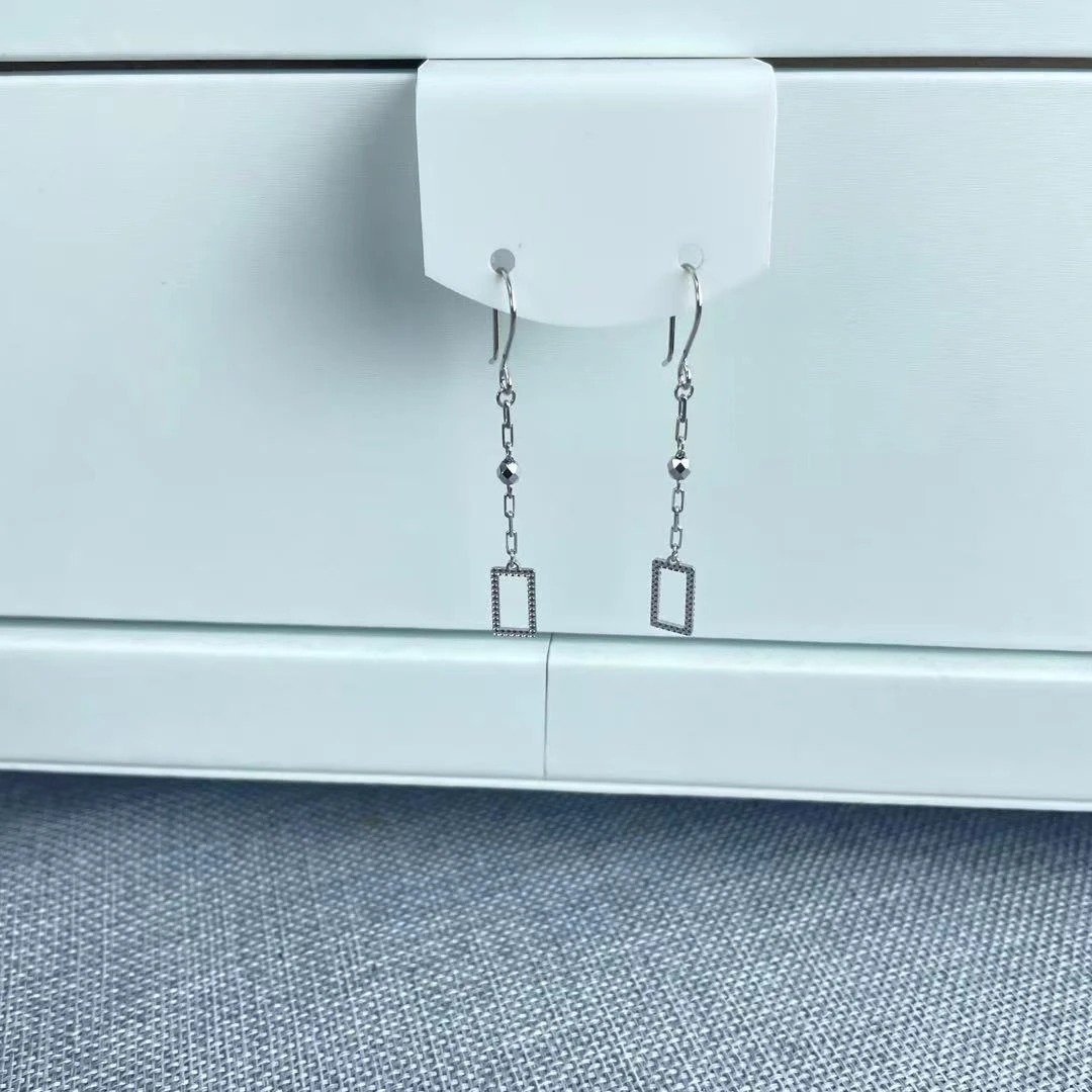 PT950 铂金耳饰  简约轻奢耳钩 气质时尚 长约4.6cm  S 22424