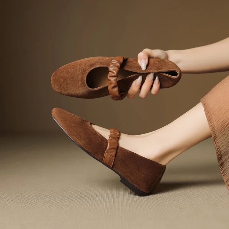 1cm 法式复古百搭舒适软底单鞋春季通勤休闲简约时尚浅口玛丽珍鞋