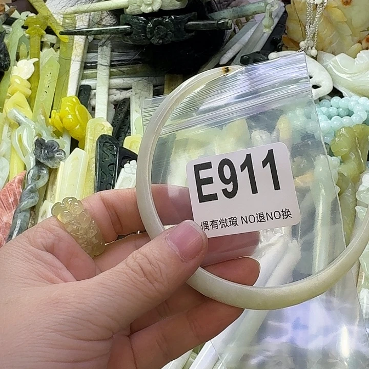 源***纸蛇纹石玉合金发饰