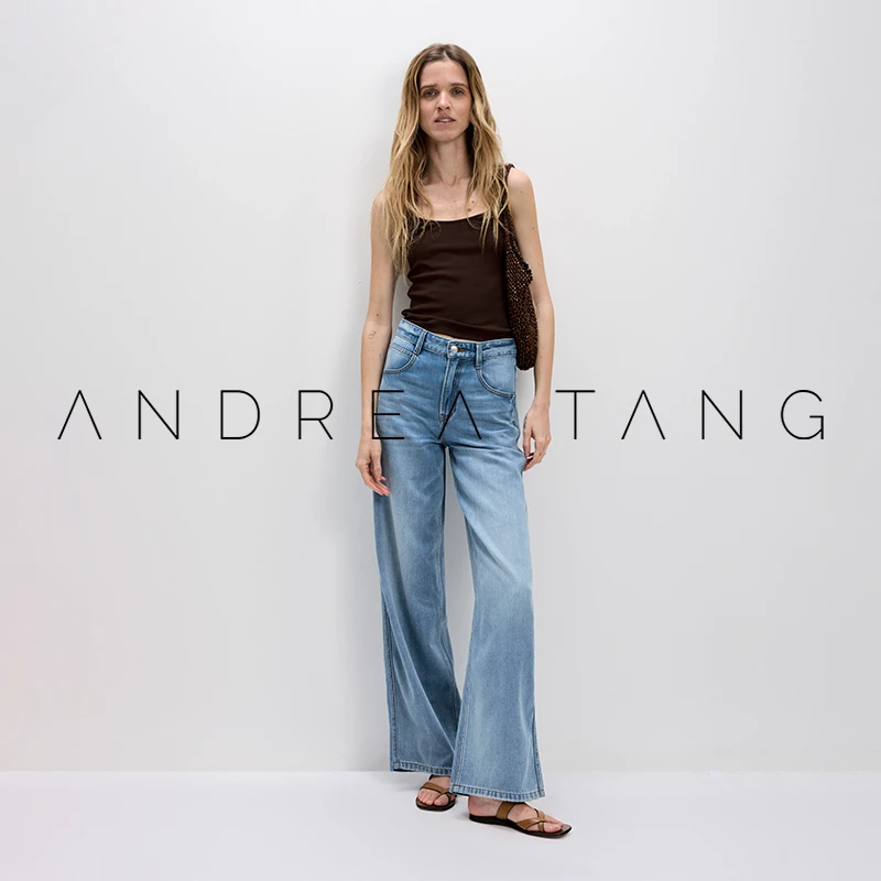 Andrea Tang｜牛仔裤 NATALIE｜莱赛尔棉柔软宽松阔腿牛仔长裤女