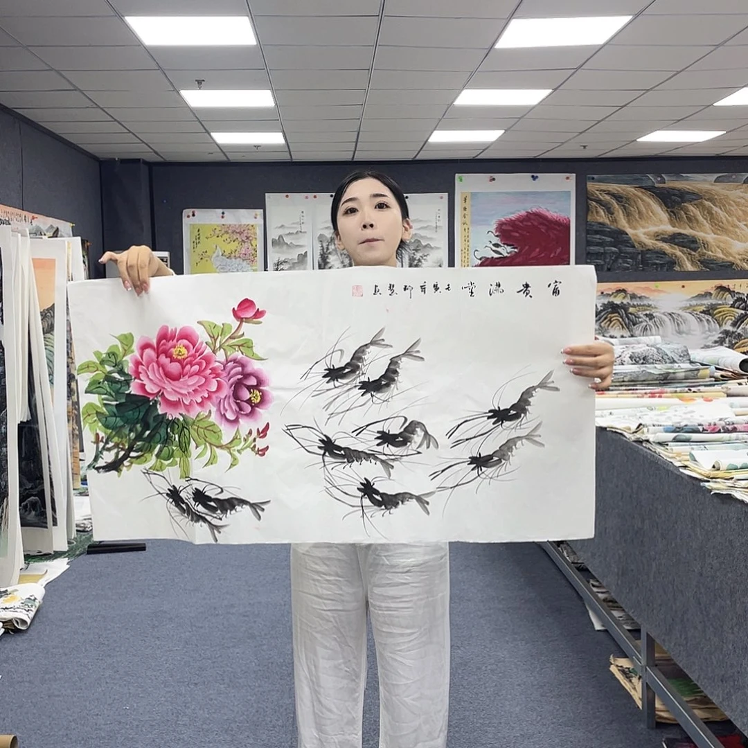 国画作品小姐姐放漏…